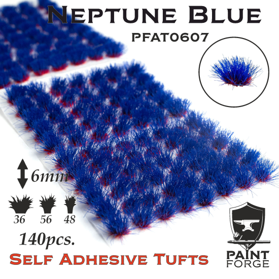 Paint Forge kępki trawki Neptune Blue - 140sztuk / 6mm
